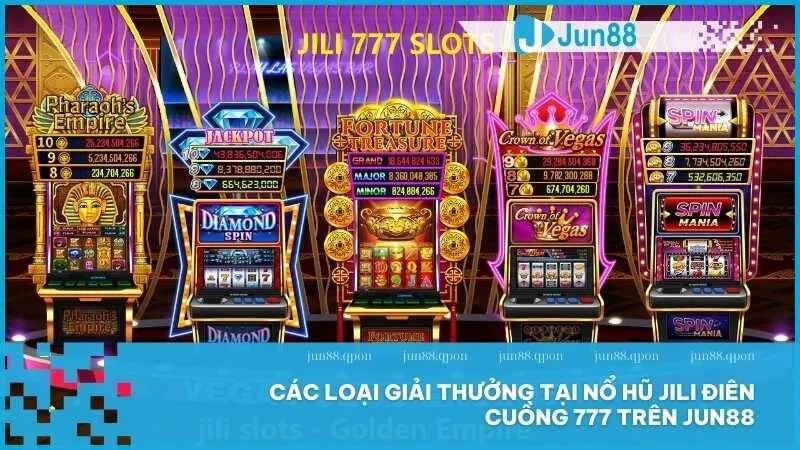 JILI Điên Cuồng 777 - Quay Liền Tay Rinh Thưởng Triệu Đô 3 Các loại giải thưởng tại Nổ Hũ JILI Điên Cuồng 777 trên Jun88