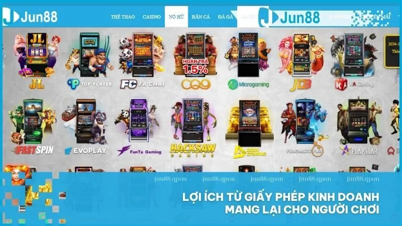 Giấy Phép Kinh Doanh 4 An tâm tham gia giải trí tại nhà cái Jun88 với giấy phép kinh doanh chuẩn quốc tế