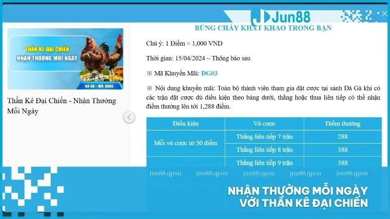 Đá Gà 11 Nhận thưởng mỗi ngày với thần kê đại chiến
