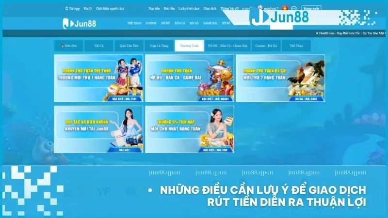 Cách rút tiền Jun88 nhanh chóng, an toàn và hiệu quả 4 Bí quyết đảm bảo giao dịch rút tiền suôn sẻ và an toàn tại Jun88