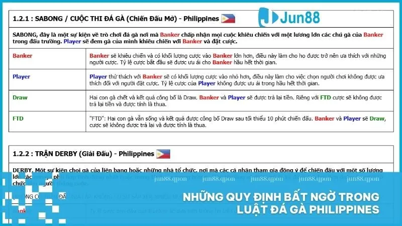 Đá gà Philippines – Trải nghiệm đấu trường mãnh liệt và tỷ lệ cược hấp dẫn 4 Những quy định bất ngờ trong luật đá gà Philippines