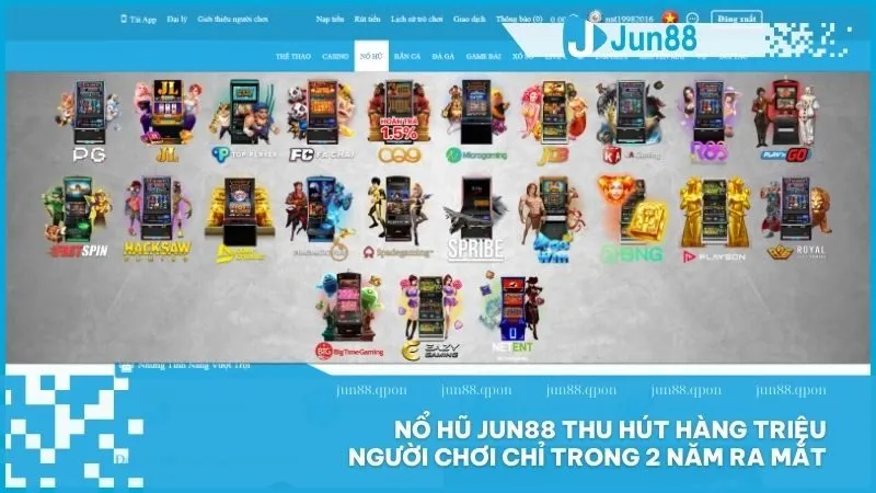Nổ Hũ 5 Nổ Hũ Jun88 thu hút hàng triệu người chơi chỉ trong 2 năm ra mắt