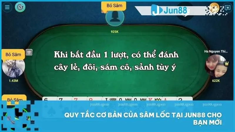 Sâm Lốc Jun88 – Trò chơi bài hấp dẫn với chiến thuật và phần thưởng giá trị 3 Quy tắc cơ bản của Sâm Lốc