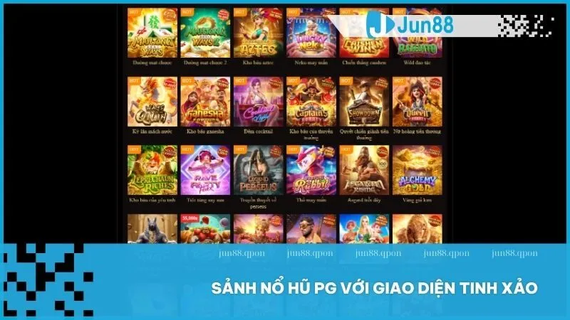 Nổ Hũ 6 Sảnh Nổ Hũ PG với giao diện tinh xảo