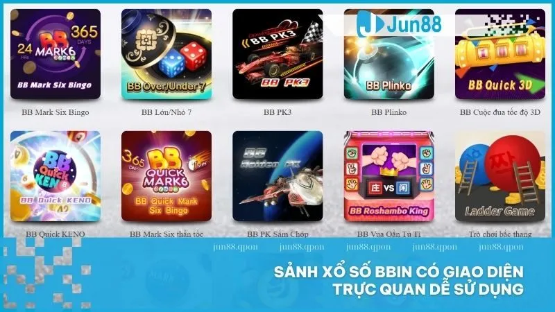 Xổ Số 12 Sảnh xổ số BBIN có giao diện trực quan dễ sử dụng
