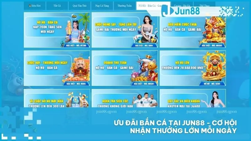Bắn Cá 9 Những ưu đãi hấp dẫn dành riêng cho game thủ bắn cá Jun88
