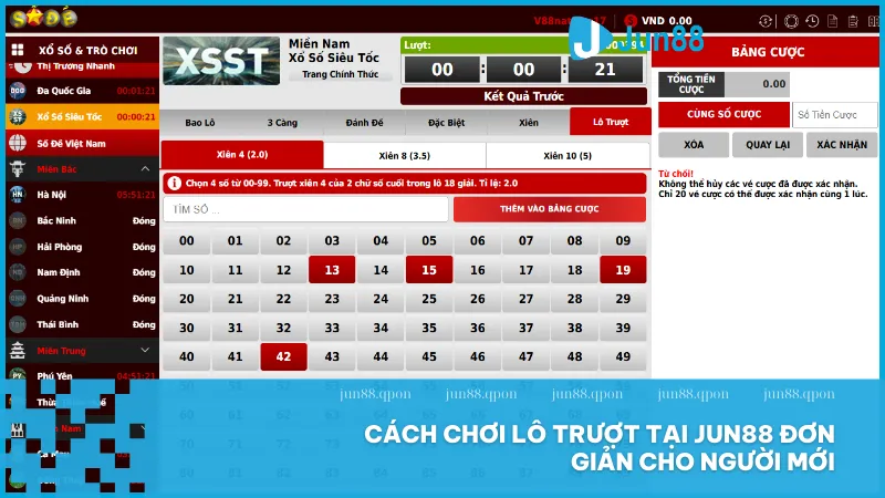 Lô trượt Jun88 và bí quyết chơi thông minh cho người mới 4 Các bước chơi được tối giản giúp bất kỳ ai cũng có thể tham gia và thắng chỉ sau vài phút