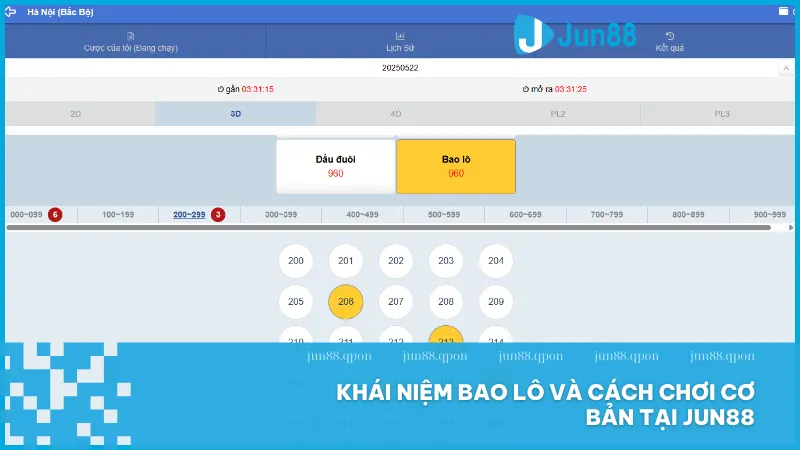 Bao Lô Jun88 là gì? Cách chơi hiệu quả và cơ hội trúng thưởng hấp dẫn 2 Bao lô tại Jun88 là hình thức cược dựa trên số cuối giải xổ số với giao diện dễ thao tác và công cụ hỗ trợ chọn số tiện lợi