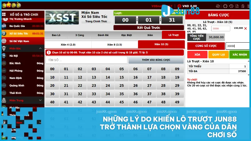 Lô trượt Jun88 và bí quyết chơi thông minh cho người mới 3 Lô trượt Jun88 dễ chơi tỷ lệ thắng cao không yêu cầu kinh nghiệm vẫn có thể vào tiền hiệu quả